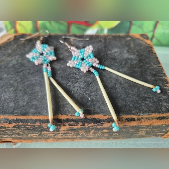 Jewelry - Handcrafted Beaded Star Earrings